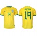 Günstige Brasilien Antony #19 Heim Fussballtrikot WM 2022 Kurzarm